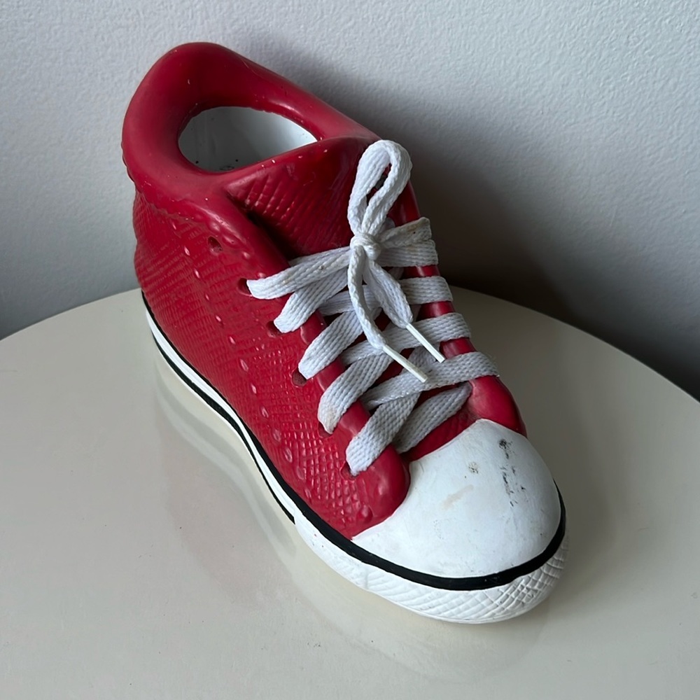 Vintage Ceramic Red Converse Style Shoe